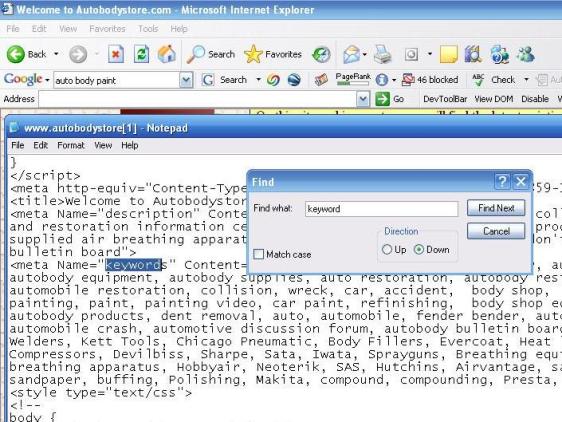 Keyword Selector Screen Google